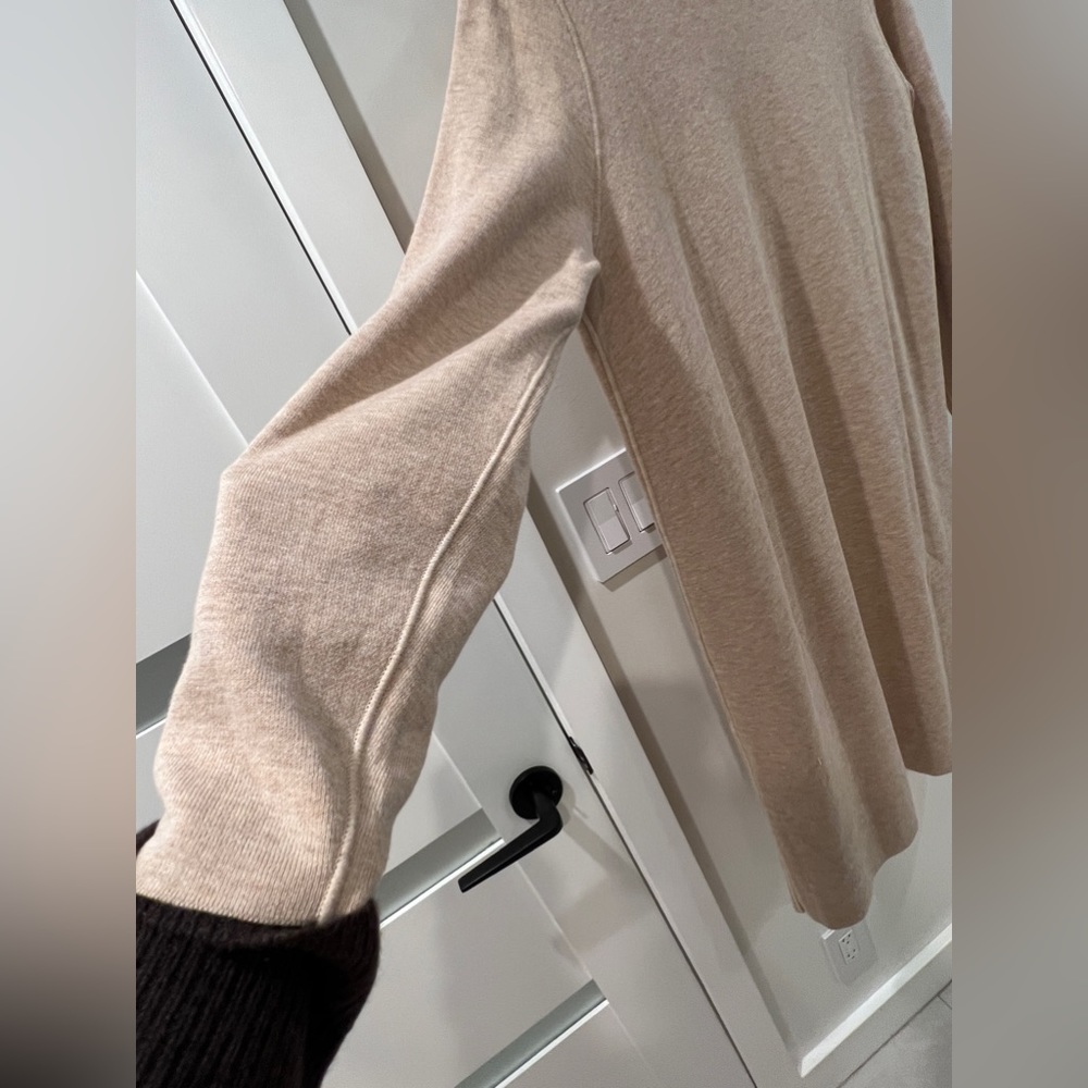 NEW J. Jill Reversible Color-Block Long Cardi in Almond Heather/Barley. LP. - Picture 7 of 8